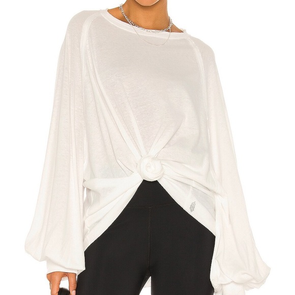 NWT FREE PEOPLE She’s Everything LS Solid in White Size Medium - Picture 14 of 14